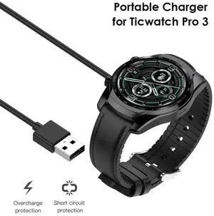 WRIARICH Wireless Charging Dock Compatible with Ticwatch Pro 3 / Ticwatch Pro 3 LTE, Smartwatch Charger Power Adapter Charging Cable WRIARICH Wireless Charging Dock Compatible with Ticwatch Pro 3 / Ticwatch Pro 3 LTE, Smartwatch Charger Power Adapter Charging Cable