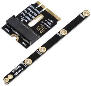 WRIARICH 2230 NGFF A+E-Key Male to NVME M-Key Female PCIe 4.0 SSD Extension Adapter with Mount Bracket, Convert Laptop 2230 Slot to Support 2280 NVMe SSD WRIARICH 2230 NGFF A+E-Key Male to NVME M-Key Female PCIe 4.0 SSD Extension Adapter with Mount Bracket, Convert Laptop 2230 Slot to Support 2280 NVMe SSD