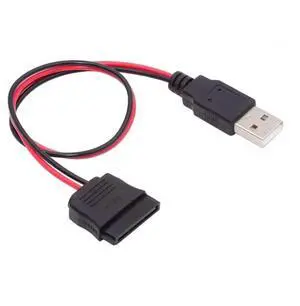 WRIARICH USB DC 5V Single to SATA 15Pin Power Cable, Max 5V 2A SATA Power Supply Cord for 2.5 Inch SATA HDD SSD Hard Drive WRIARICH USB DC 5V Single to SATA 15Pin Power Cable, Max 5V 2A SATA Power Supply Cord for 2.5 Inch SATA HDD SSD Hard Drive