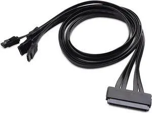 WRIARICH 1.64ft SFF-8484 32Pin SAS to 4 SATA Breakout Cable for SAS Controller to SATA Devices WRIARICH 1.64ft SFF-8484 32Pin SAS to 4 SATA Breakout Cable for SAS Controller to SATA Devices