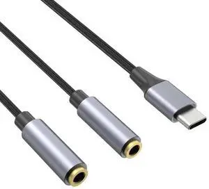 WRIARICH USB C to Dual 3.5mm Audio Splitter Adapter, Type-C Male to Two 3.5mm Female Y Aux Extender for Sharing Music on Phones & Tablets WRIARICH USB C to Dual 3.5mm Audio Splitter Adapter, Type-C Male to Two 3.5mm Female Y Aux Extender for Sharing Music on Phones & Tablets