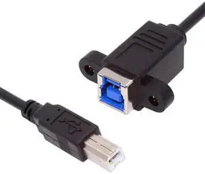 WRIARICH 30cm USB 3.0 Type B Female to USB 2.0 Type B Male Extension Cable, 5Gbps Data Cord for SSD, Hard Drive, Camera WRIARICH 30cm USB 3.0 Type B Female to USB 2.0 Type B Male Extension Cable, 5Gbps Data Cord for SSD, Hard Drive, Camera