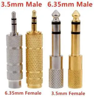 WRIARICH 4 Pack 3.5mm to 6.35mm Audio Adapters, 1/4 Inch 6.5mm Male/Female to 1/8 Inch 3.5mm Stereo Converter Plugs for Headphones, Speakers, Amplifiers WRIARICH 4 Pack 3.5mm to 6.35mm Audio Adapters, 1/4 Inch 6.5mm Male/Female to 1/8 Inch 3.5mm Stereo Converter Plugs for Headphones, Speakers, Amplifiers