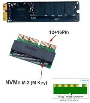 WRIARICH M.2 NVMe SSD Adapter for 2013-2017 MacBook Air A1466 / Pro A1502, Laptop Storage Upgrade Part WRIARICH M.2 NVMe SSD Adapter for 2013-2017 MacBook Air A1466 / Pro A1502, Laptop Storage Upgrade Part