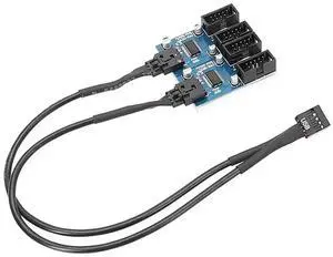 WRIARICH Motherboard USB2.0 9Pin Splitter Extension Cable with Chip, 1 to 2 9Pin Header Hub Adapter for Multi Interface Shared Connection WRIARICH Motherboard USB2.0 9Pin Splitter Extension Cable with Chip, 1 to 2 9Pin Header Hub Adapter for Multi Interface Shared Connection