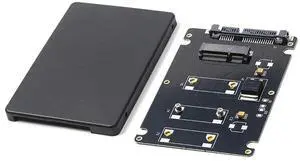 WRIARICH mSATA Mini PCIe SSD to 2.5 Inch SATA III Adapter Card with Enclosure & Mounting Screws WRIARICH mSATA Mini PCIe SSD to 2.5 Inch SATA III Adapter Card with Enclosure & Mounting Screws
