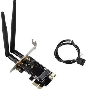 WRIARICH NGFF M.2 to PCI-E x1 Desktop WiFi Adapter, Compatible With AX210 AX200 AC9260 AC8265 Series M.2 WiFi Cards WRIARICH NGFF M.2 to PCI-E x1 Desktop WiFi Adapter, Compatible With AX210 AX200 AC9260 AC8265 Series M.2 WiFi Cards
