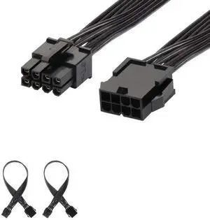 WRIARICH 2 Pack 12 Inch 8 Pin PCIe Power Extension Cable, Durable PCI Express Power Cord WRIARICH 2 Pack 12 Inch 8 Pin PCIe Power Extension Cable, Durable PCI Express Power Cord