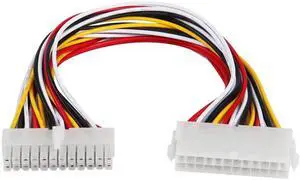 WRIARICH 30cm 18AWG ATX 24Pin Male to Female Motherboard Power Extension Cable, PC PSU 24-Pin Mainboard Extender Cord WRIARICH 30cm 18AWG ATX 24Pin Male to Female Motherboard Power Extension Cable, PC PSU 24-Pin Mainboard Extender Cord
