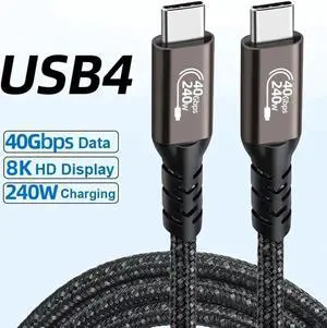 WRIARICH 0.5M 240W USB4 USB-C to USB-C Cable 40Gbps Support 8K@60Hz Compatible Thunderbolt 3 WRIARICH 0.5M 240W USB4 USB-C to USB-C Cable 40Gbps Support 8K@60Hz Compatible Thunderbolt 3