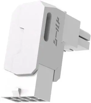 WRIARICH 1 Pack White Standard Type Shield Series Aluminum 90 Degree Angled 8-Pin PCIe GPU Power Adapter WRIARICH 1 Pack White Standard Type Shield Series Aluminum 90 Degree Angled 8-Pin PCIe GPU Power Adapter