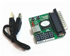 WRIARICH 4-Digit POST Diagnostic Test Card, 25Pin Parallel Port + USB Dual Interface Motherboard Analyzer for Laptop & Desktop PC Fault Detection WRIARICH 4-Digit POST Diagnostic Test Card, 25Pin Parallel Port + USB Dual Interface Motherboard Analyzer for Laptop & Desktop PC Fault Detection