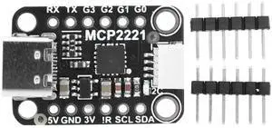WRIARICH MCP2221A Breakout Board, USB to GPIO ADC I2C Converter Module Compatible with Stemma QT/Qwiic, General Purpose USB Interface Development Board WRIARICH MCP2221A Breakout Board, USB to GPIO ADC I2C Converter Module Compatible with Stemma QT/Qwiic, General Purpose USB Interface Development Board