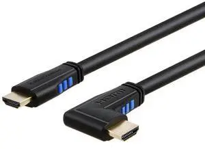 WRIARICH 6ft Black 90 Degree Left Angled Male to Male HDMI Cable, Supports 4K@60Hz Ultra HD WRIARICH 6ft Black 90 Degree Left Angled Male to Male HDMI Cable, Supports 4K@60Hz Ultra HD