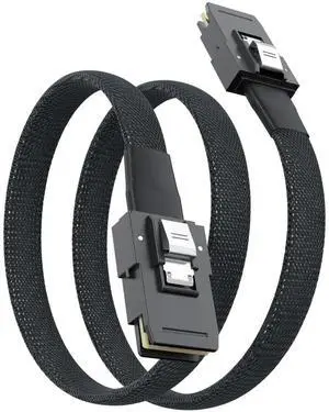 WRIARICH 0.8m/2.6ft SFF-8087 Male to Male 6Gbps Internal Mini SAS Cable, 100-Ohm Shielded Hot-Swap Supported Server Data Cable for RAID Controller, Storage Backplane & SATA HDD SSD RAID Array WRIARICH 0.8m/2.6ft SFF-8087 Male to Male 6Gbps Internal Mini SAS Cable, 100-Ohm Shielded Hot-Swap Supported Server Data Cable for RAID Controller, Storage Backplane & SATA HDD SSD RAID Array