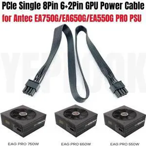 WRIARICH PCI-E Single 8Pin (6+2 Detachable) GPU Modular Power Cable Compatible with Antec EAG 550W/650W/750W PRO Earthwatts Gold Semi-Modular PSU WRIARICH PCI-E Single 8Pin (6+2 Detachable) GPU Modular Power Cable Compatible with Antec EAG 550W/650W/750W PRO Earthwatts Gold Semi-Modular PSU