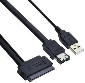 WRIARICH 50cm eSATA to 22Pin SATA Extension Cable with USB2.0 5V Power for 2.5-inch HDD WRIARICH 50cm eSATA to 22Pin SATA Extension Cable with USB2.0 5V Power for 2.5-inch HDD