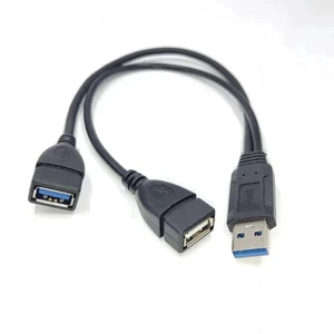 WRIARICH 0.3M USB 3.0 A Male to Dual USB Female Cable, USB 3.0 + USB 2.0 Port Expansion Cord WRIARICH 0.3M USB 3.0 A Male to Dual USB Female Cable, USB 3.0 + USB 2.0 Port Expansion Cord