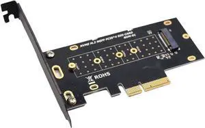 WRIARICH M.2 NVMe M-Key SSD to PCIe x4 Expansion Adapter Card, Supports 2230/2242/2260/2280 NGFF Drives, Compatible with PCIe x4/x8/x16 Motherboard Slots, Equipped with Full Height Metal Mount Bracket WRIARICH M.2 NVMe M-Key SSD to PCIe x4 Expansion Adapter Card, Supports 2230/2242/2260/2280 NGFF Drives, Compatible with PCIe x4/x8/x16 Motherboard Slots, Equipped with Full Height Metal Mount Bracket