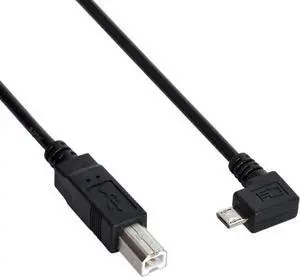 WRIARICH 30cm 90° Right Angle Micro USB OTG to USB-B Cable | USB2.0 Host Cord for Printer, Scanner & External Hard Drive WRIARICH 30cm 90° Right Angle Micro USB OTG to USB-B Cable | USB2.0 Host Cord for Printer, Scanner & External Hard Drive