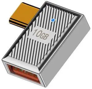 WRIARICH Left & Right Angled USB 3.1 Type-C Male to USB 3.0 A Female OTG Adapter, 10Gbps Data 120W Fast Charging Converter, Metal Alloy Housing Mecha Cyberpunk Style for Laptops Phones WRIARICH Left & Right Angled USB 3.1 Type-C Male to USB 3.0 A Female OTG Adapter, 10Gbps Data 120W Fast Charging Converter, Metal Alloy Housing Mecha Cyberpunk Style for Laptops Phones