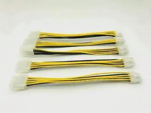 WRIARICH 20cm 8Pin Male to Female CPU Power Extension Cable, 5PCS Pack for PC Motherboard CPU Power Supply WRIARICH 20cm 8Pin Male to Female CPU Power Extension Cable, 5PCS Pack for PC Motherboard CPU Power Supply