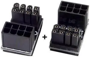 WRIARICH 2 Pack 180 Degree ATX 8Pin Male to Female Angled GPU Power Adapter, Straight Flip Turning Connector for Graphics Card Cable Routing WRIARICH 2 Pack 180 Degree ATX 8Pin Male to Female Angled GPU Power Adapter, Straight Flip Turning Connector for Graphics Card Cable Routing