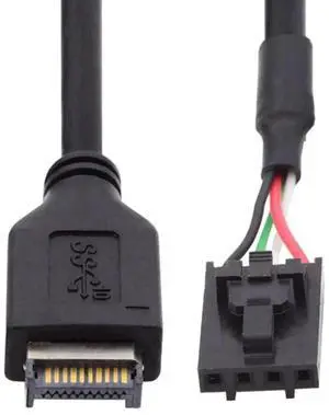 WRIARICH 0.98FT USB 3.1 Type E Front Panel Header to 2.54mm Pitch 4Pin Cable, Motherboard 9Pin/10Pin HUB Header Extension Adapter WRIARICH 0.98FT USB 3.1 Type E Front Panel Header to 2.54mm Pitch 4Pin Cable, Motherboard 9Pin/10Pin HUB Header Extension Adapter
