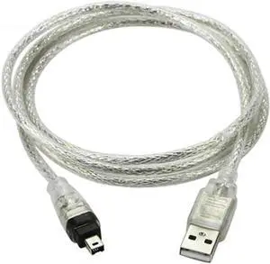 WRIARICH USB Male to IEEE 1394 4Pin iLink Firewire Cable, Special Transfer Cord for SONY DCR-TRV75E DV Camcorder WRIARICH USB Male to IEEE 1394 4Pin iLink Firewire Cable, Special Transfer Cord for SONY DCR-TRV75E DV Camcorder