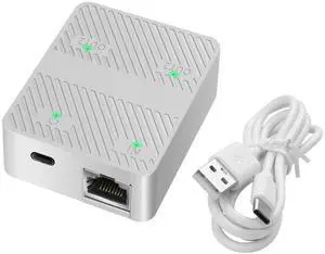 White 1-In-2-Out RJ45 Active Ethernet Splitter, 100Mbps Network Extender with USB-C Power Cord, Allows Two Devices Simultaneous Networking, Compatible with Cat5/Cat5e/Cat6/Cat7/Cat8 LAN Cables White 1-In-2-Out RJ45 Active Ethernet Splitter, 100Mbps Network Extender with USB-C Power Cord, Allows Two Devices Simultaneous Networking, Compatible with Cat5/Cat5e/Cat6/Cat7/Cat8 LAN Cables