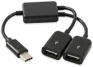 WRIARICH USB-C Male to Dual USB Female Splitter Cable, Portable 2-in-1 USB Port Splitter for Charging & Data Transfer WRIARICH USB-C Male to Dual USB Female Splitter Cable, Portable 2-in-1 USB Port Splitter for Charging & Data Transfer
