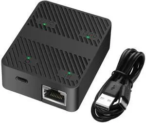 WRIARICH Black RJ45 Ethernet Splitter 1 to 2 Port, 100Mbps Network Extender Adapter with USB-C Power Cord, Supports 2 Devices Simultaneously via Cat5/Cat5e/Cat6/Cat7/Cat8 LAN Cable WRIARICH Black RJ45 Ethernet Splitter 1 to 2 Port, 100Mbps Network Extender Adapter with USB-C Power Cord, Supports 2 Devices Simultaneously via Cat5/Cat5e/Cat6/Cat7/Cat8 LAN Cable