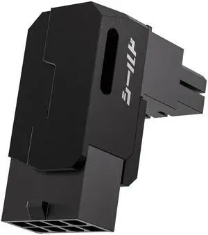 WRIARICH Shield Series 8-Pin PCIe GPU Power Adapter, 90 Degree Angled Connector, Reverse Type Aluminum Adapter for Graphics Card, Black - 1 Pack WRIARICH Shield Series 8-Pin PCIe GPU Power Adapter, 90 Degree Angled Connector, Reverse Type Aluminum Adapter for Graphics Card, Black - 1 Pack