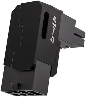 WRIARICH 1 Pack Black Standard Type Shield Series Aluminum 90° Angled 8-Pin PCIe GPU Power Adapter WRIARICH 1 Pack Black Standard Type Shield Series Aluminum 90° Angled 8-Pin PCIe GPU Power Adapter