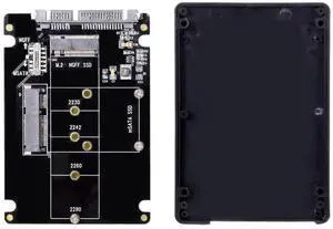 WRIARICH 2-in-1 Combo M.2 NGFF B-Key & mSATA SSD to SATA 3.0 Adapter Enclosure with Mode Switch WRIARICH 2-in-1 Combo M.2 NGFF B-Key & mSATA SSD to SATA 3.0 Adapter Enclosure with Mode Switch