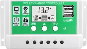 WRIARICH 30A Solar Charge Controller, 12V/24V Auto Recognition Lithium Battery Regulator with LCD Display & 5V USB Output WRIARICH 30A Solar Charge Controller, 12V/24V Auto Recognition Lithium Battery Regulator with LCD Display & 5V USB Output