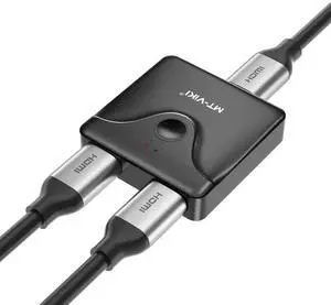 WRIARICH MT-VIKI Bi-Directional HDMI 2.0 Switch 2 in 1 Out / 1 in 2 Out Splitter, 4K@60Hz HDR 3D Video Selector, Single Display Output Only, Compatible with PS5, Xbox, Laptop, TV WRIARICH MT-VIKI Bi-Directional HDMI 2.0 Switch 2 in 1 Out / 1 in 2 Out Splitter, 4K@60Hz HDR 3D Video Selector, Single Display Output Only, Compatible with PS5, Xbox, Laptop, TV