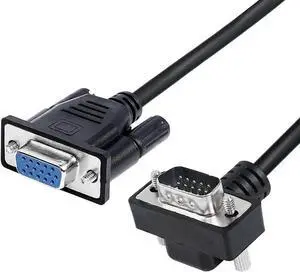 WRIARICH 0.5M Down 90 Degree VGA Male to Female Extension Cable, Full HD 1080P Right Angle VGA Monitor Cord for PC, Laptop, Monitor, Projector WRIARICH 0.5M Down 90 Degree VGA Male to Female Extension Cable, Full HD 1080P Right Angle VGA Monitor Cord for PC, Laptop, Monitor, Projector