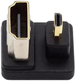 WRIARICH U-Shaped 360° Up Reverse Back Angled Micro HDMI 1.4 Male to HDMI Female Extension Adapter Converter, Supports 4K HD Video WRIARICH U-Shaped 360° Up Reverse Back Angled Micro HDMI 1.4 Male to HDMI Female Extension Adapter Converter, Supports 4K HD Video