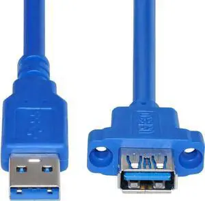WRIARICH USB 3.0 Type A Male to Female Panel Mount Extension Cable | 5Gbps High Speed Screw-Fixed Cord WRIARICH USB 3.0 Type A Male to Female Panel Mount Extension Cable | 5Gbps High Speed Screw-Fixed Cord