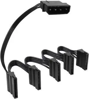 WRIARICH LP4 4 Pin IDE to 5×15 Pin SATA Power Splitter Cable, 1 LP4 Molex to 5 SATA 15Pin Power Supply Adapter Converter Cord for PC Server Hard Drive HDD SSD WRIARICH LP4 4 Pin IDE to 5×15 Pin SATA Power Splitter Cable, 1 LP4 Molex to 5 SATA 15Pin Power Supply Adapter Converter Cord for PC Server Hard Drive HDD SSD