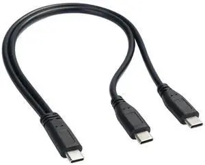 WRIARICH USB-C Male to Dual USB-C Male Splitter Cable | Type-C 1-to-2 Power & Charge Split Adapter WRIARICH USB-C Male to Dual USB-C Male Splitter Cable | Type-C 1-to-2 Power & Charge Split Adapter