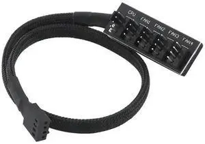 WRIARICH 1-to-5 4-Pin PWM Fan Splitter Hub, Compatible with 3Pin/4Pin PC Case Cooling Fan Extension Cable WRIARICH 1-to-5 4-Pin PWM Fan Splitter Hub, Compatible with 3Pin/4Pin PC Case Cooling Fan Extension Cable
