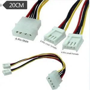 WRIARICH Big 4 Pin IDE Molex to Dual Small 4 Pin FDD Power Splitter Cable, IDE to Floppy Drive Power Adapter Cord 20cm, 5PCS WRIARICH Big 4 Pin IDE Molex to Dual Small 4 Pin FDD Power Splitter Cable, IDE to Floppy Drive Power Adapter Cord 20cm, 5PCS