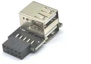 WRIARICH Motherboard Internal USB 2.0 9-Pin Female Header to Dual USB-A Female Riser Adapter, 9Pin to 2-Port USB 2.0 Converter for Internal PC USB Devices WRIARICH Motherboard Internal USB 2.0 9-Pin Female Header to Dual USB-A Female Riser Adapter, 9Pin to 2-Port USB 2.0 Converter for Internal PC USB Devices