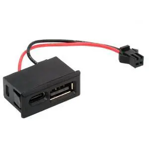 WRIARICH OEM DIY Horizontal Type-A + Type-C Dual Female Socket to 2.54mm Pitch 2Pin Header Cable, Latch Mount DC 5V Power Connector Wire for Custom Circuit Projects WRIARICH OEM DIY Horizontal Type-A + Type-C Dual Female Socket to 2.54mm Pitch 2Pin Header Cable, Latch Mount DC 5V Power Connector Wire for Custom Circuit Projects
