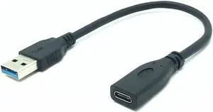 WRIARICH 0.2M USB3.0 Type-A Male to USB3.1 Type-C Female Short Extension Cable WRIARICH 0.2M USB3.0 Type-A Male to USB3.1 Type-C Female Short Extension Cable