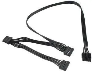 WRIARICH 80cm Great Wall Dragon Series 5Pin Modular Power Splitter Cable, 5P Male to 3 SATA + 4Pin Molex Female for PC Server Storage Drives WRIARICH 80cm Great Wall Dragon Series 5Pin Modular Power Splitter Cable, 5P Male to 3 SATA + 4Pin Molex Female for PC Server Storage Drives