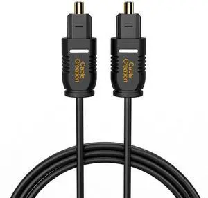 WRIARICH 6FT Slim Optical Digital Audio Cable, 2.2mm OD Gold Plated Toslink S/PDIF Fiber Cord for TV, Sound Bar, Home Theater, PS4, Xbox, CD/DVD Player, Black WRIARICH 6FT Slim Optical Digital Audio Cable, 2.2mm OD Gold Plated Toslink S/PDIF Fiber Cord for TV, Sound Bar, Home Theater, PS4, Xbox, CD/DVD Player, Black