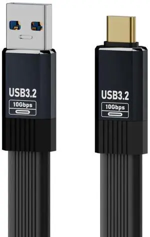 WRIARICH 100cm Ultra-Thin FPC Flat USB3.1 Gen2 Type-A Male to Type-C Male Cable | 10Gbps Data & 5V3A Power for Laptops, Phones & SSD Drives WRIARICH 100cm Ultra-Thin FPC Flat USB3.1 Gen2 Type-A Male to Type-C Male Cable | 10Gbps Data & 5V3A Power for Laptops, Phones & SSD Drives